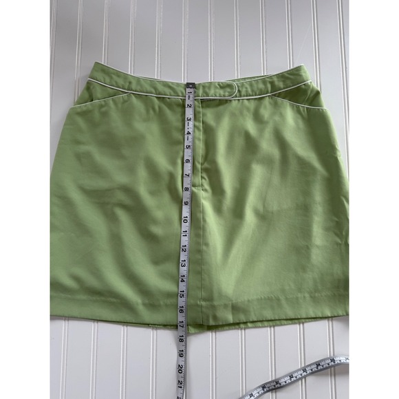 Izod Womens 10 Light Green Golf Skort Xtra Dry Polyester Pockets Summer - Picture 6 of 10
